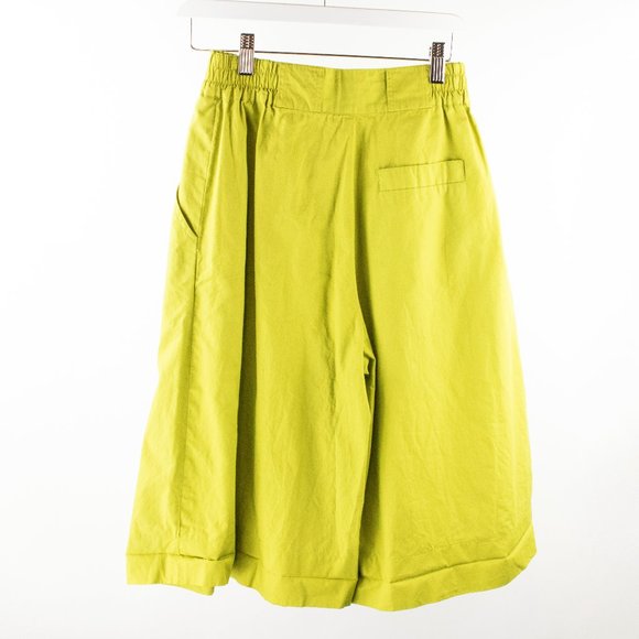 Alain Cannelle Vintage Lime Green Bermuda Culotte Shorts - Picture 2 of 9
